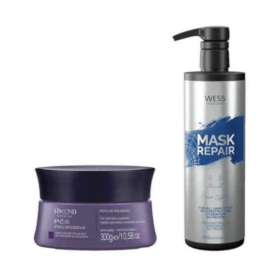 Imagem de Amend Mask Pós Progressiva 300g + Wess Mask Repair 500ml