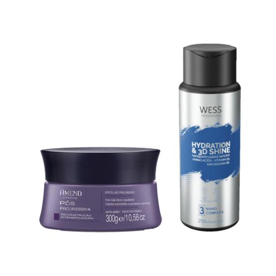 Imagem de Amend Mask Pós Progressiva 300g + Wess Nano Passo 3 - 250ml