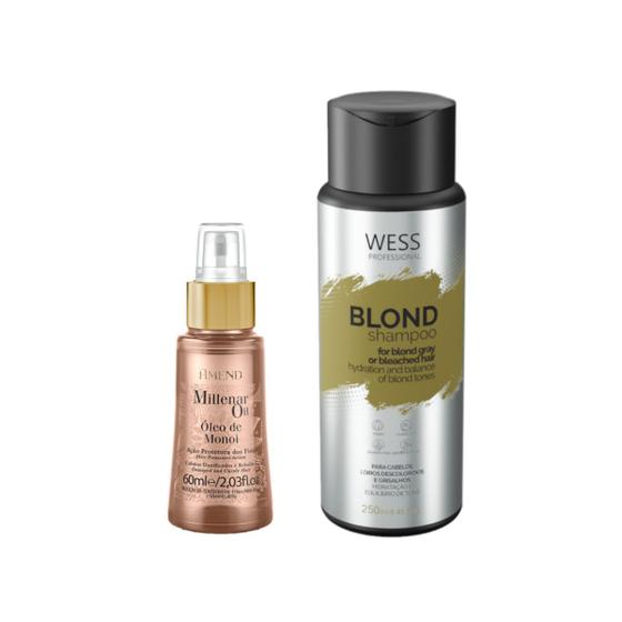 Imagem de Amend Millenar Óleo de Monoi 60ml +Wess Shampoo Blond250ml