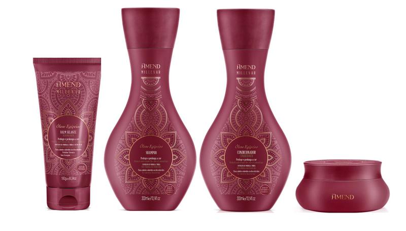 Imagem de Amend Millenar Óleos Egípcios Shampoo e Condicionador e Máscara e Balm Selante