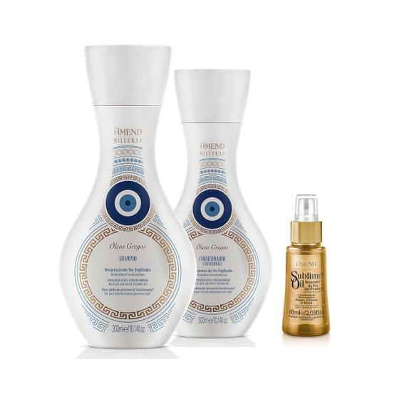 Imagem de Amend Millenar Óleos Gregos Sh 300ml + Cond 300ml + Sublime Oil 60ml