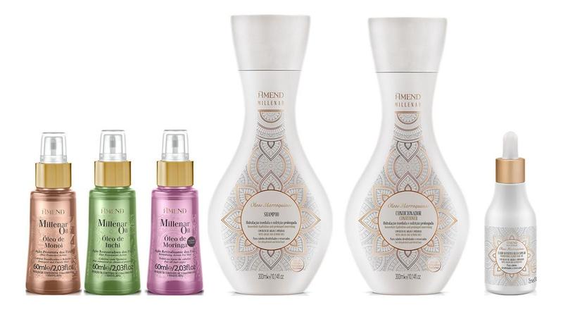 Imagem de Amend Millenar Óleos Marroquinos Shampoo e Condicionador e Elixir e 3 Óleos