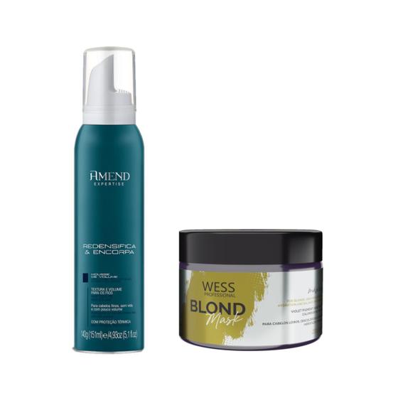 Imagem de Amend Mousse Redensifica&Incorpora+Wess Mask Blond 200ml