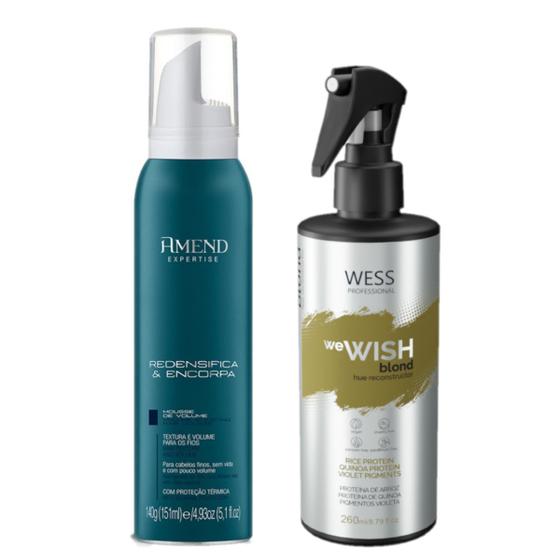 Imagem de Amend Mousse Redensifica&Incorpora+Wess We Wish Blond 260ml