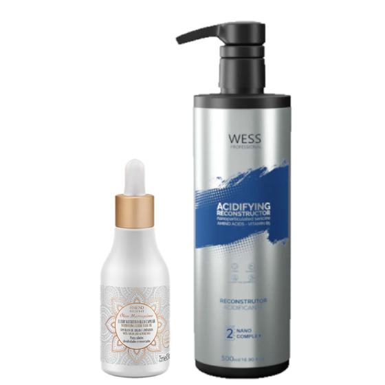Imagem de Amend Óleo Marroquino 75ml + Wess Nano Passo 2 - 500ml