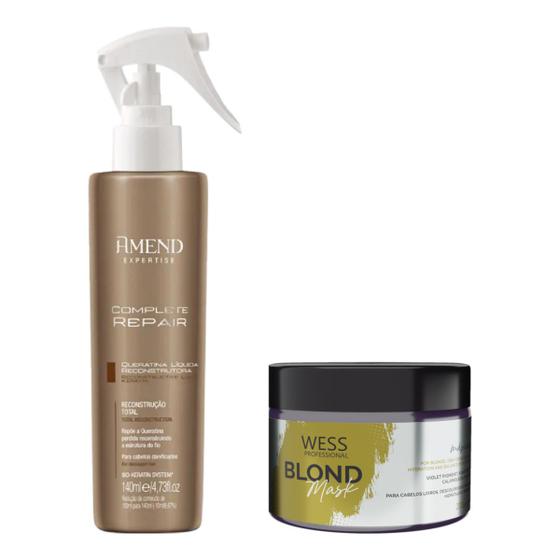 Imagem de Amend Queratina Repair 140ml + Wess Mask Blond 200ml