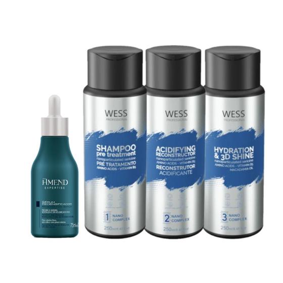 Imagem de Amend Serum Redensifica&Incorpora+Wess Kit NanoSelagem250ml