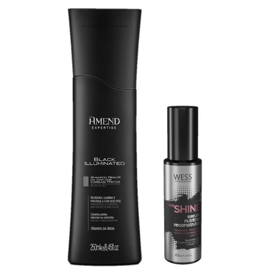 Imagem de Amend Sh Black Illuminated 250ml + Wess We Shine 45ml