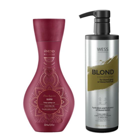 Imagem de Amend Sh Óleos Egipicios 300ml + Wess Cond. Blond 500ml