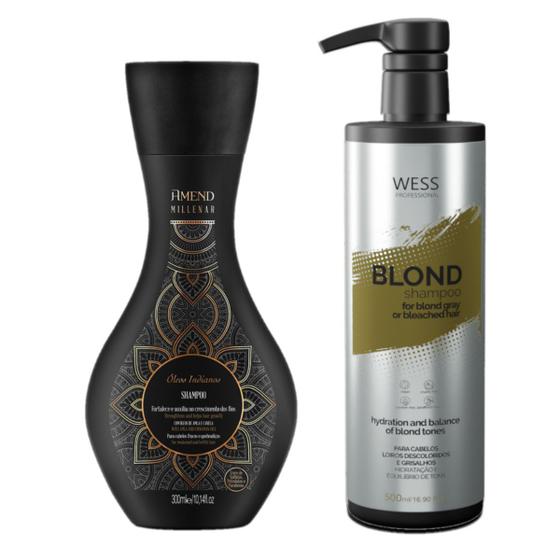 Imagem de Amend Sh Óleos Indianos 300ml + Wess Shampoo Blond 500ml