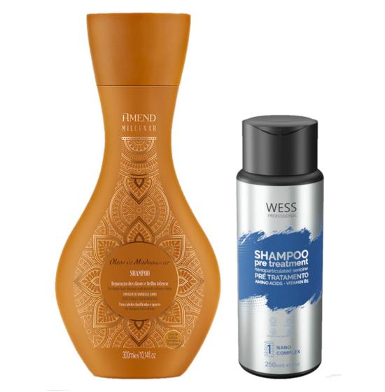 Imagem de Amend Sh Óleos Madagascar 300ml + Wess Nano Passo 1 - 250ml