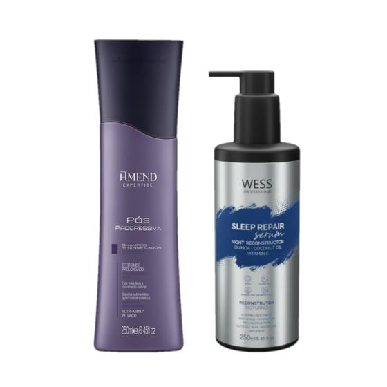 Imagem de Amend Sh Pós Progressiva 250ml + Wess Sleep Repair 250ml