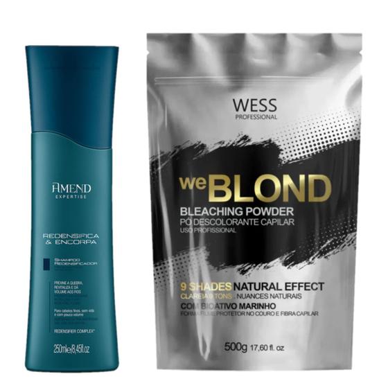 Imagem de Amend Sh Redensifica & Incorpora + Wess WeBlond Pó Desc.500g