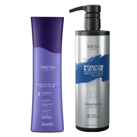 Imagem de Amend Sh Specialist Blond 250ml + Wess Nano Passo 3 - 500ml