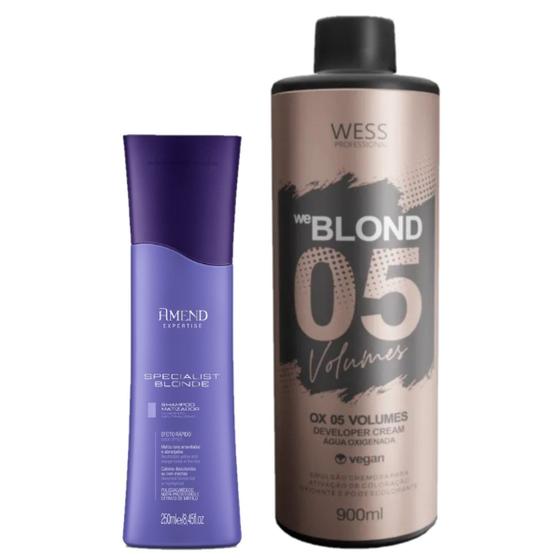Imagem de Amend Sh Specialist Blond 250ml + Wess Ox 05 Vol. 900ml
