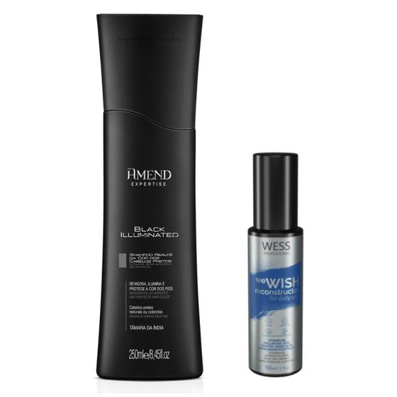 Imagem de Amend Shampoo Black Illuminated 250ml + Wess We Wish 50ml