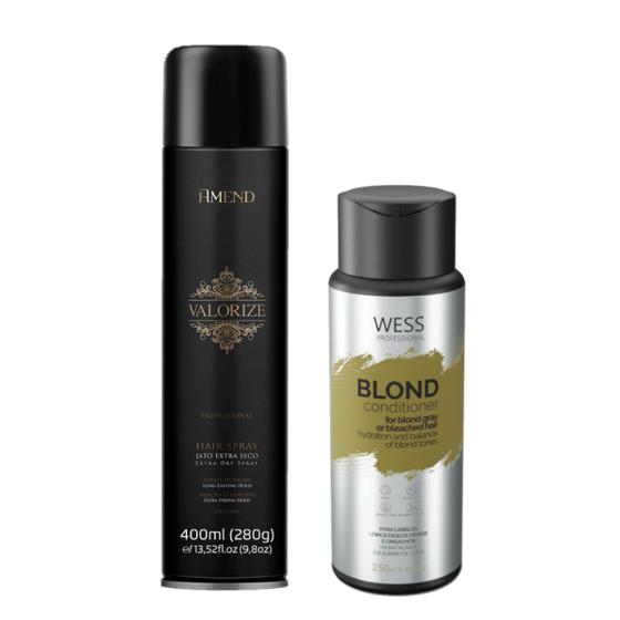 Imagem de Amend Spray Valorize 400ml + Wess Cond. Blond 250ml