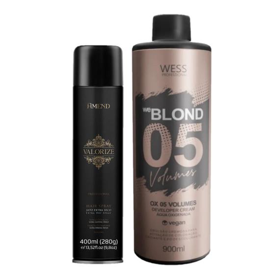 Imagem de Amend Spray Valorize 400ml + Wess Ox 05 Vol. 900ml