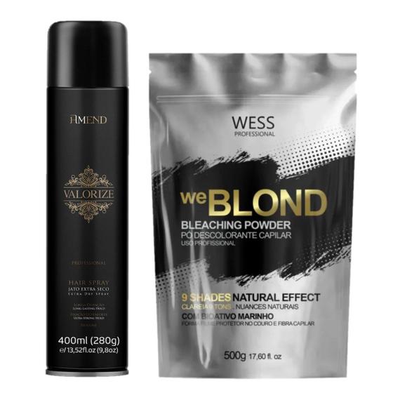 Imagem de Amend Spray Valorize 400ml + Wess WeBlond Pó Desc.500g