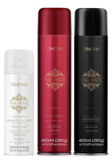Imagem de Amend Valorize Shampoo a Seco e Spray Forte e Spray Ultra Forte