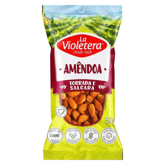Imagem de Amêndoa La Violetera Torrada e Salgada 50g