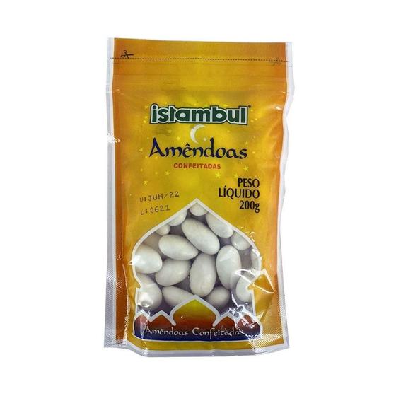 Imagem de Amendoas Confeitadas Brancas Istambul 200G