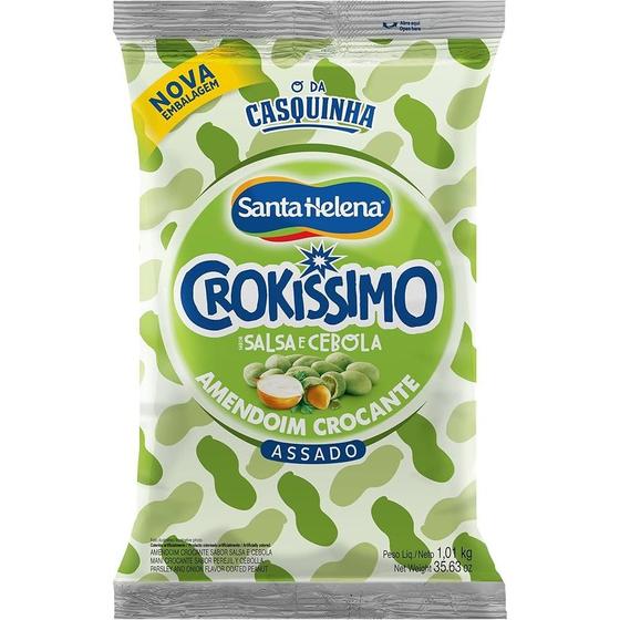 Imagem de Amendoim Crokíssimo Pacote 1,01 Kg Santa Helena - Escolha Seu Sabor!!! - Salsa e Cebola