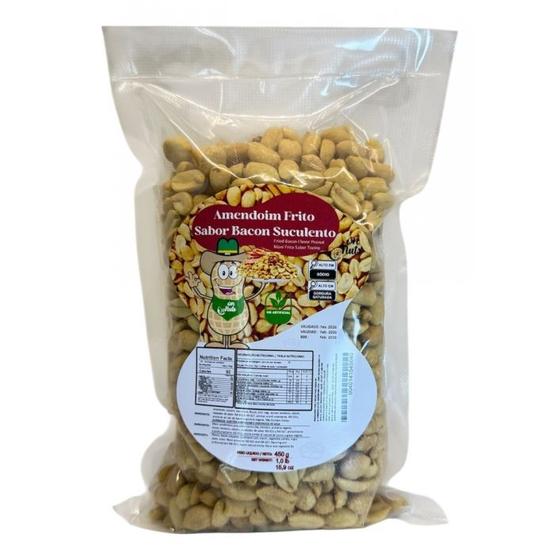 Imagem de Amendoim Frito Sem Pele Com Bacon De Verdade - Premium 450gr