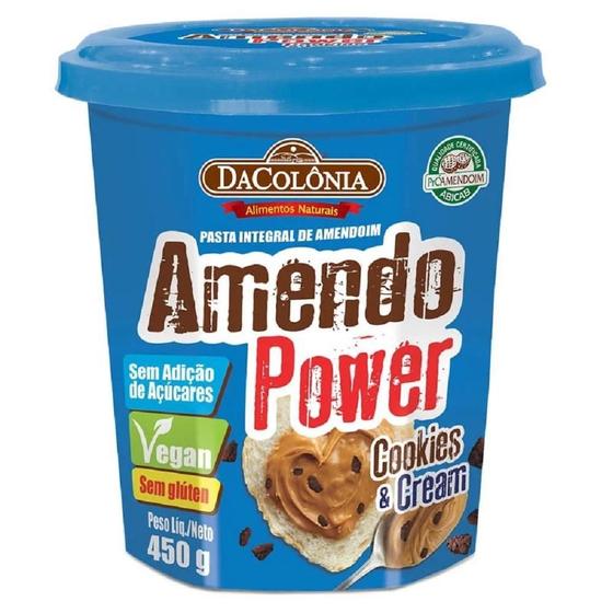 Imagem de Amendopower Sabor Cookies & Cream 450G - Dacolonia