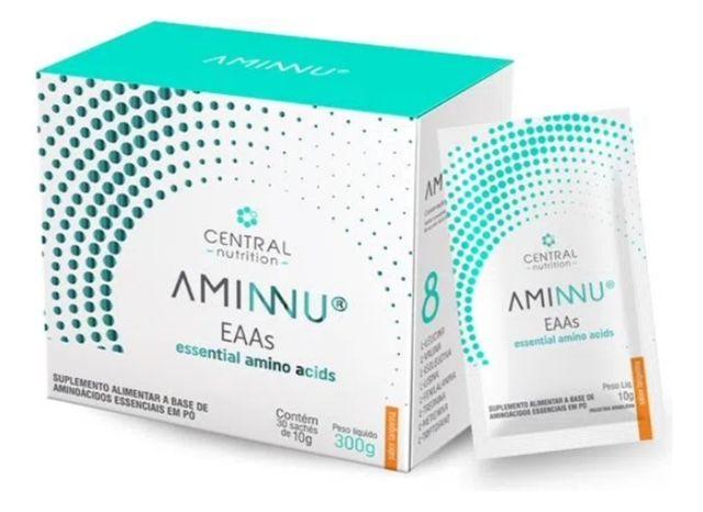 Imagem de AMINNU - 10g 30 Sachês - Central Nutrition - Sabor Tangerina