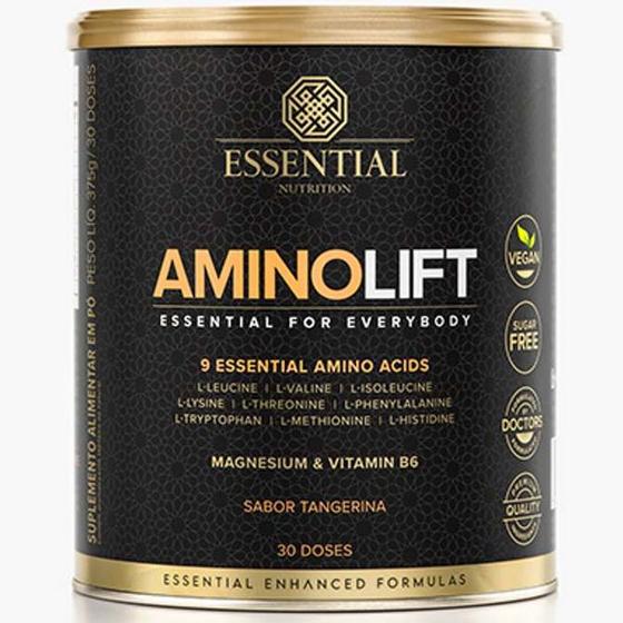 Imagem de Aminolift - 9 Aminoácidos Essenciais - Tangerina - (375g  30 doses) - Essential Nutrition