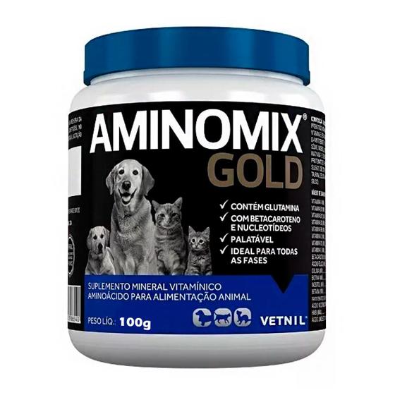 Imagem de Aminomix Gold Suplemento Vitamínico P/ Animais -100g