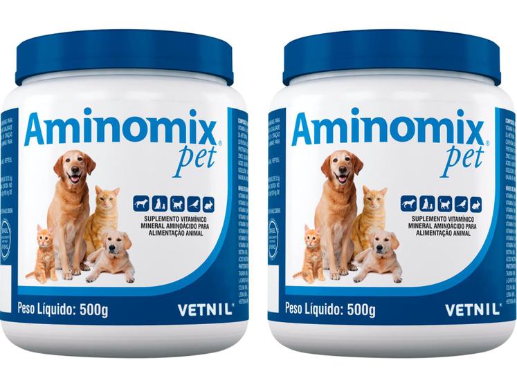 Imagem de Aminomix Pet 500g - Vetnil - 2 Unidades