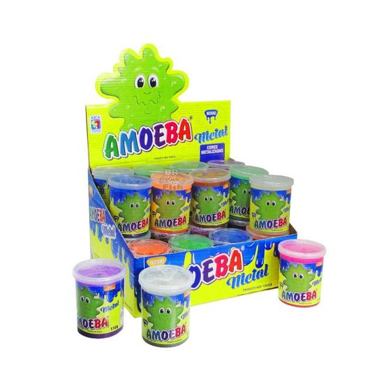 Imagem de Amoeba Metalizada Kit Com 3 Massinha De Brincar Original