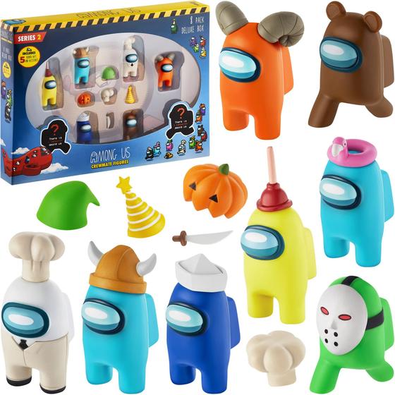 Imagem de Among Us Crewmate Figures, 8 itens colecionáveis com mercadorias