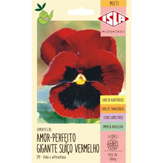 Amor-perfeito gigante suico vermelho isla - Sementes - Magazine Luiza