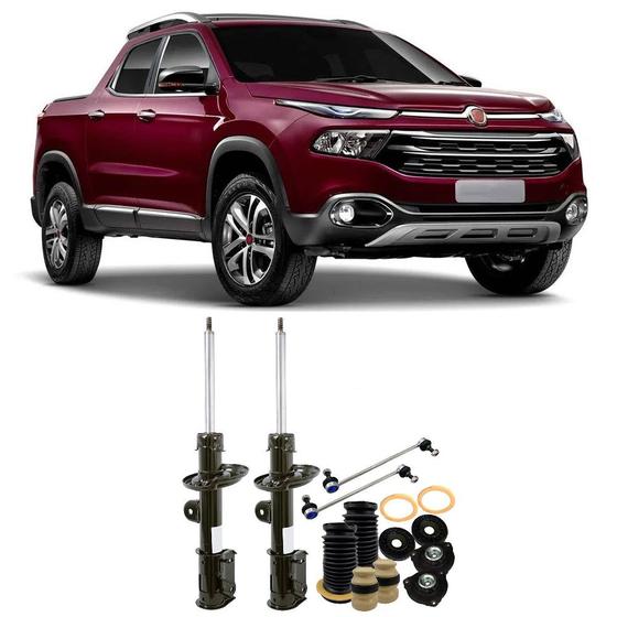 Imagem de Amortecedor + Kit Batente + Bieleta Fiat Toro Dianteira 2015 Até 2020 O Par