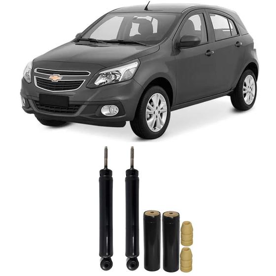 Imagem de Amortecedor + Kit Batente Chevrolet Agile Traseiro 2009 Até 2014 O Par