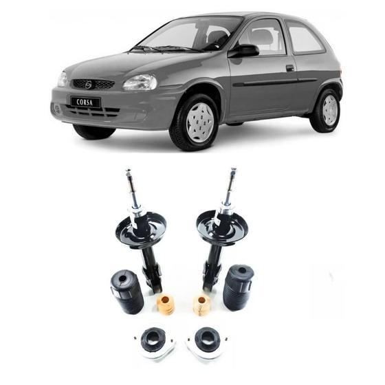 Imagem de Amortecedor + Kit Batente Dianteiro Corsa 1994 Até 2002 1,0 1,4 1,6 1,8 8V,16V - Hatch