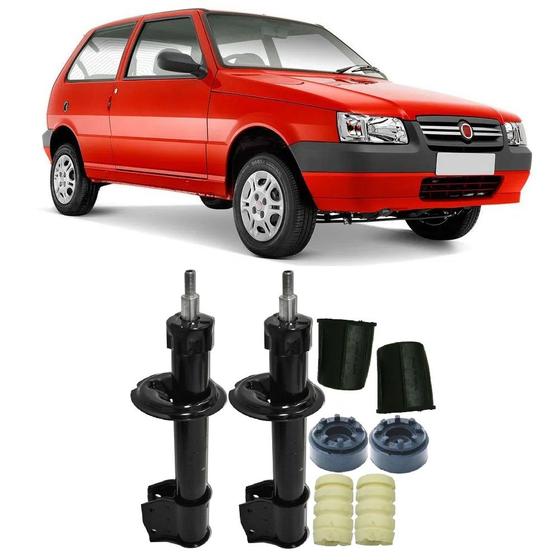 Amortecedor + Kit Batente Fiat Uno Dianteiro 1989 Até 2013 O Par ...