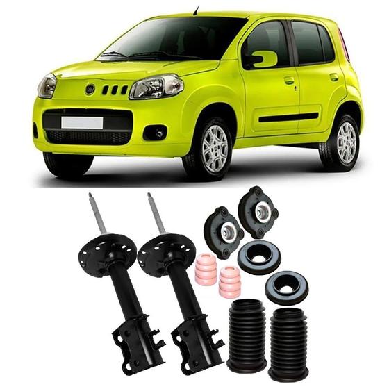 Amortecedor + Kit Batente Fiat Uno Vivace Dianteiro 2010 Até 2021 O Par Menor preço em Amortecedor + Kit Batente Fiat Uno Vivace Dianteiro 2010 Até 2021 O Par