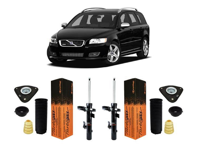 Imagem de Amortecedor + Kit Suspensão Dianteira Volvo V50 2006 2007 08