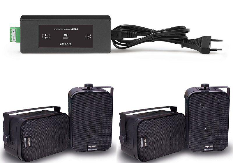 Imagem de Amplificador AAT BTA-1 BT 60W RMS + 4 caixas SP400 preto