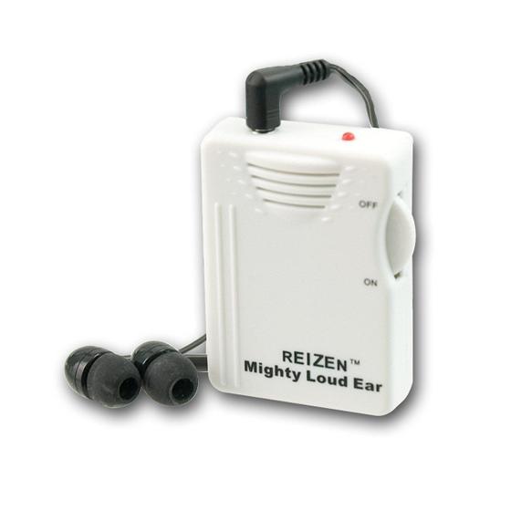 Imagem de Amplificador Auditivo Reizen Mighty Loud Ear 120dB - Com Microfone e Fone de Ouvido Duplo