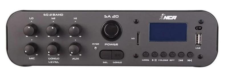 Imagem de Amplificador Compacto de Potência SA 20 - NCA - 100 WRMS - COM RÁDIO FM E USB