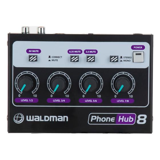 Imagem de Amplificador de Fone 8 Canais Waldman PH-8 PhoneHub8