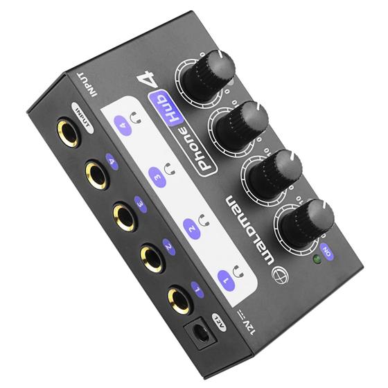 Imagem de Amplificador De Fone Waldman Ph-4 Phone Hub 4 Com Fonte 100v/240v