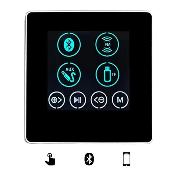 Amplificador De Parede Bluetooth para Som Ambiente 4 Canais Menor preço em Amplificador De Parede Bluetooth para Som Ambiente 4 Canais