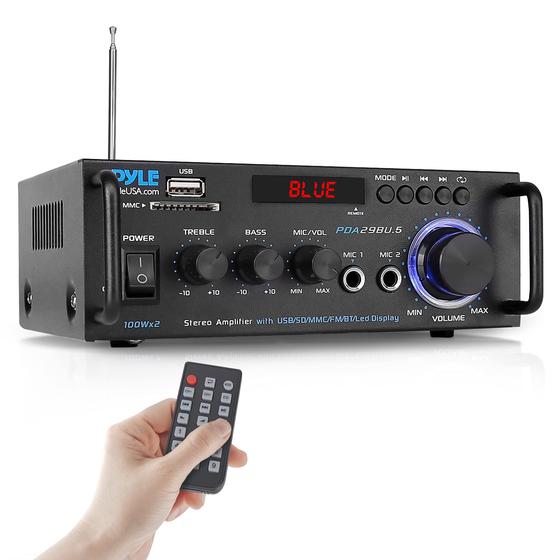 Imagem de Amplificador de Potência Estéreo Pyle PDA29BU.5 200W com Bluetooth