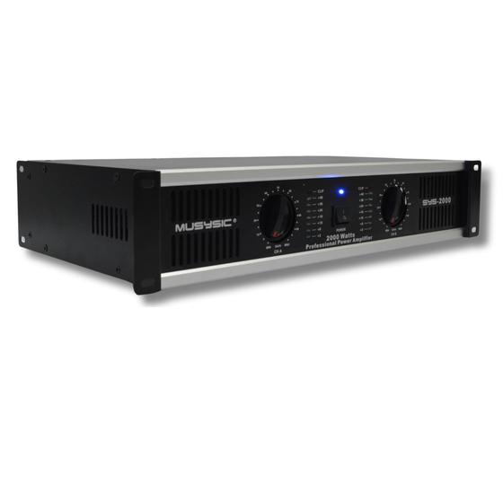 Imagem de Amplificador de Potência MUSYSIC SYS-2000 - 2 Canais, 2000W, com Tecnologia ATR